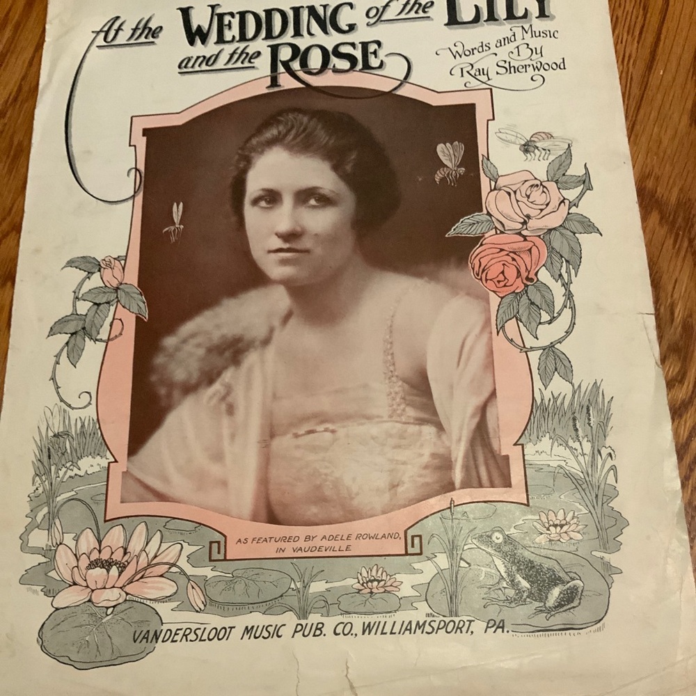 Sheet Music At the Wedding of the Lily and the Rose 1919 Adele Roland #051